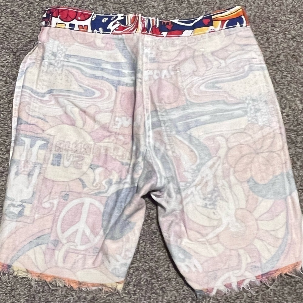1970s Vintage Ladies Cut Off AOP Shorts Rare &1 Of A Kind!!!!! - Picture 7 of 9